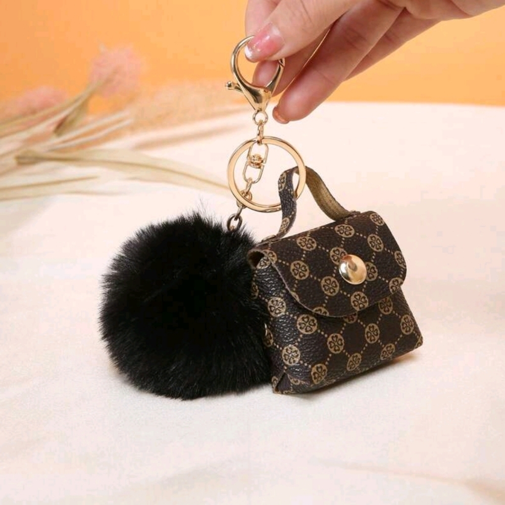 Elegant Black Patterned Mini Bag - Picture 2 of 5